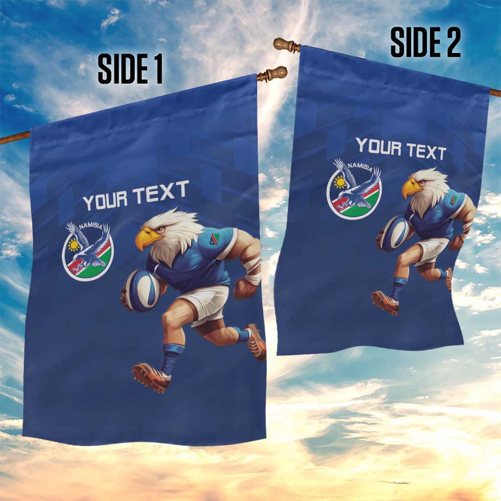 Namibia Rugby Custom Garden Flag Eagle Mascot - Sporty Style
