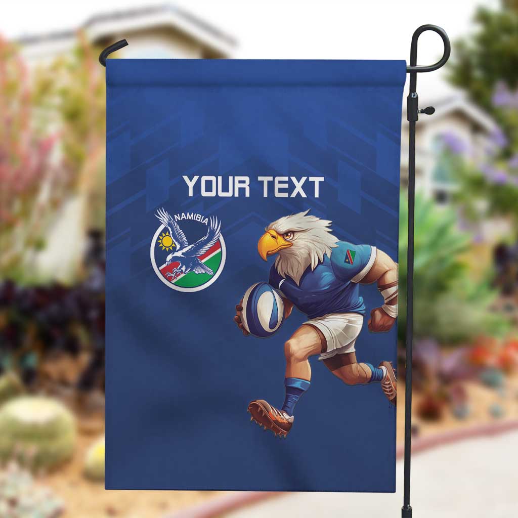 Namibia Rugby Custom Garden Flag Eagle Mascot - Sporty Style