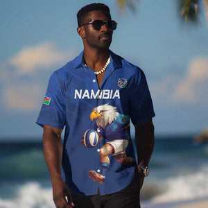 Namibia Rugby Custom Hawaiian Shirt Eagle Mascot - Sporty Style