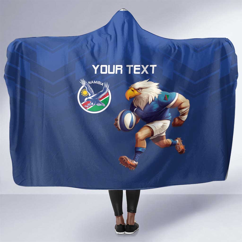 Namibia Rugby Custom Hooded Blanket Eagle Mascot - Sporty Style