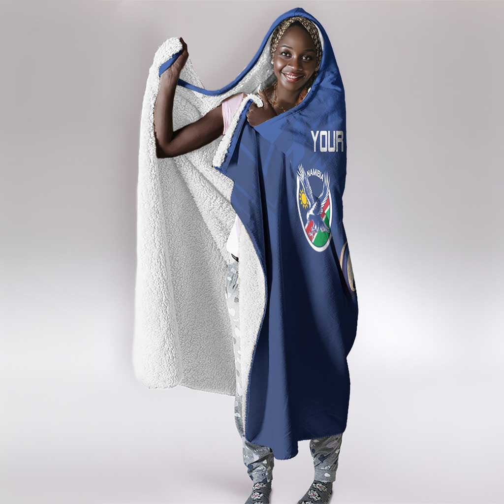 Namibia Rugby Custom Hooded Blanket Eagle Mascot - Sporty Style
