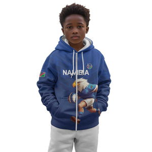 Namibia Rugby Custom Kid Hoodie Eagle Mascot - Sporty Style
