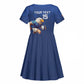 Namibia Rugby Custom Kid Short Sleeve Dress Eagle Mascot - Sporty Style