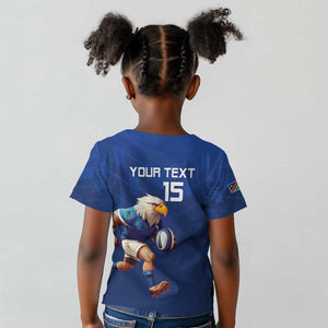 Namibia Rugby Custom Kid T shirt Eagle Mascot - Sporty Style