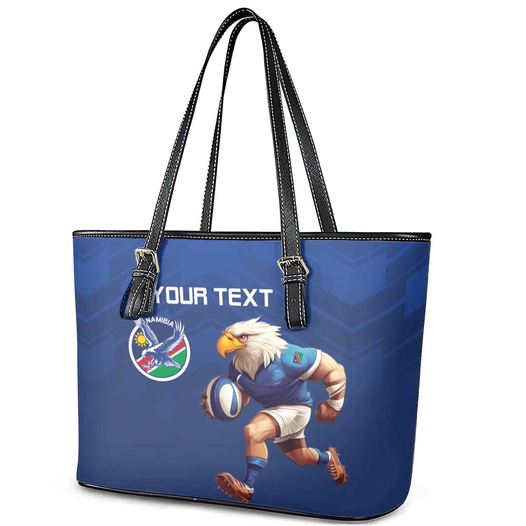 Namibia Rugby Custom Leather Tote Bag Eagle Mascot - Sporty Style