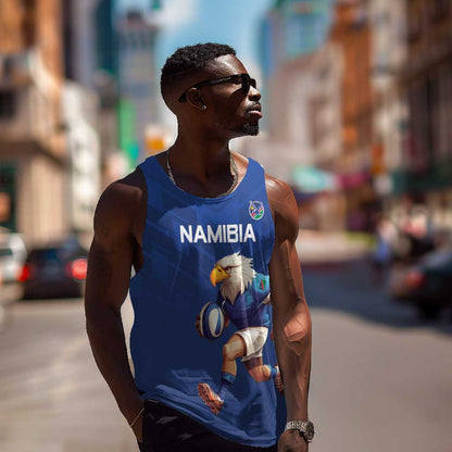 Namibia Rugby Custom Men Tank Top Eagle Mascot - Sporty Style