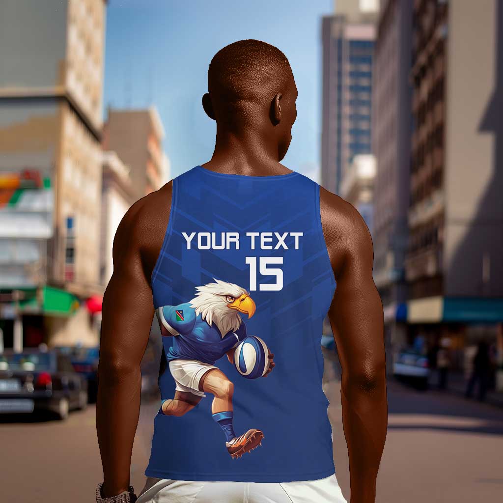 Namibia Rugby Custom Men Tank Top Eagle Mascot - Sporty Style