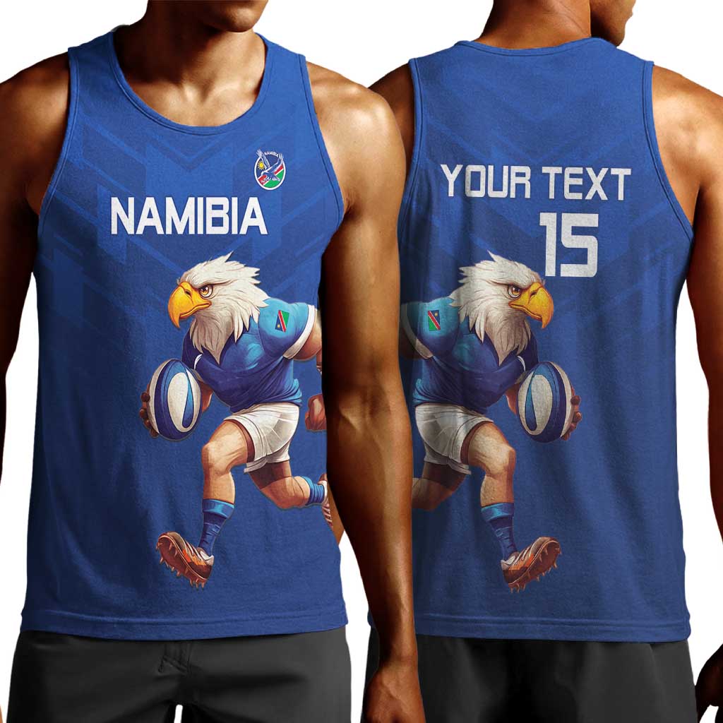 Namibia Rugby Custom Men Tank Top Eagle Mascot - Sporty Style