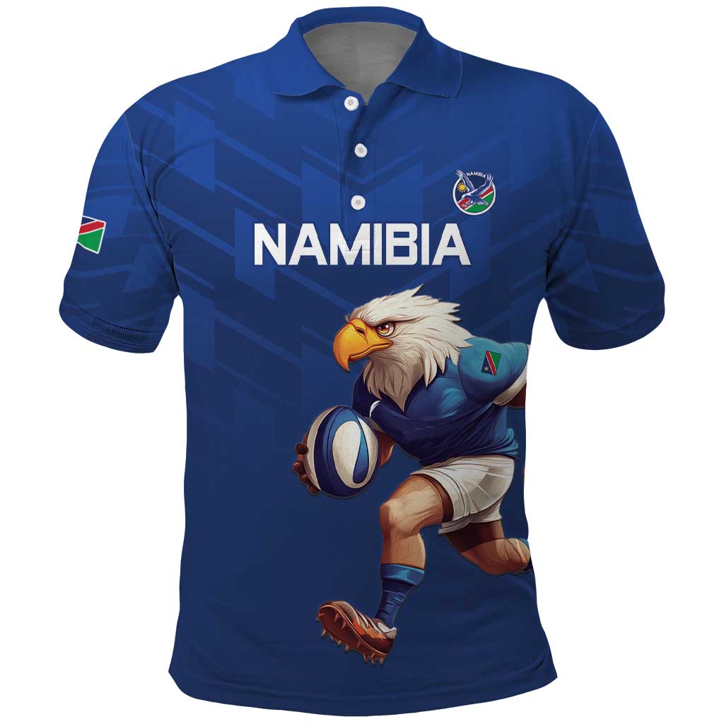 Namibia Rugby Custom Polo Shirt Eagle Mascot - Sporty Style