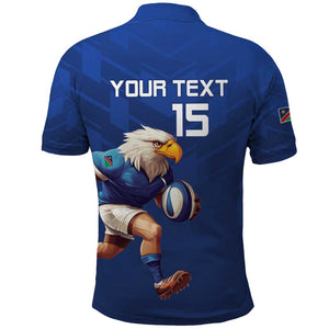 Namibia Rugby Custom Polo Shirt Eagle Mascot - Sporty Style