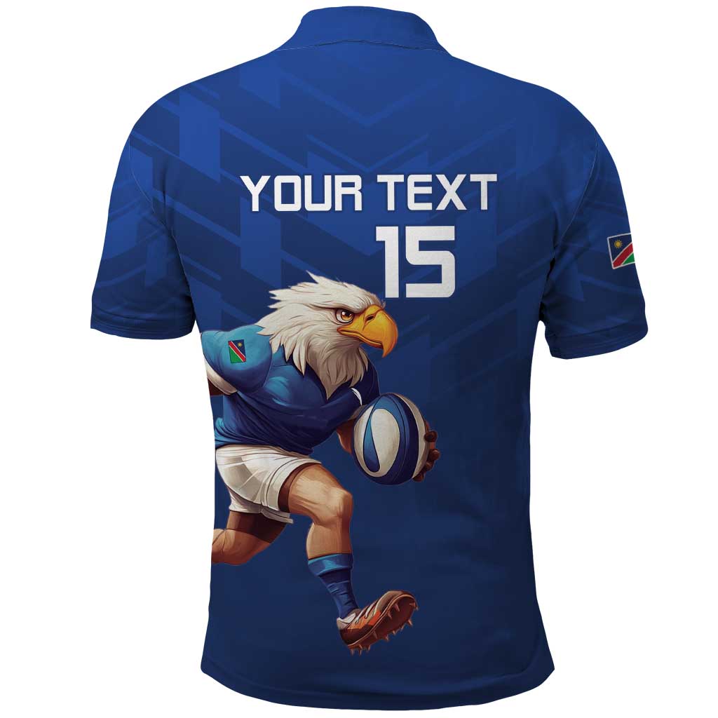 Namibia Rugby Custom Polo Shirt Eagle Mascot - Sporty Style