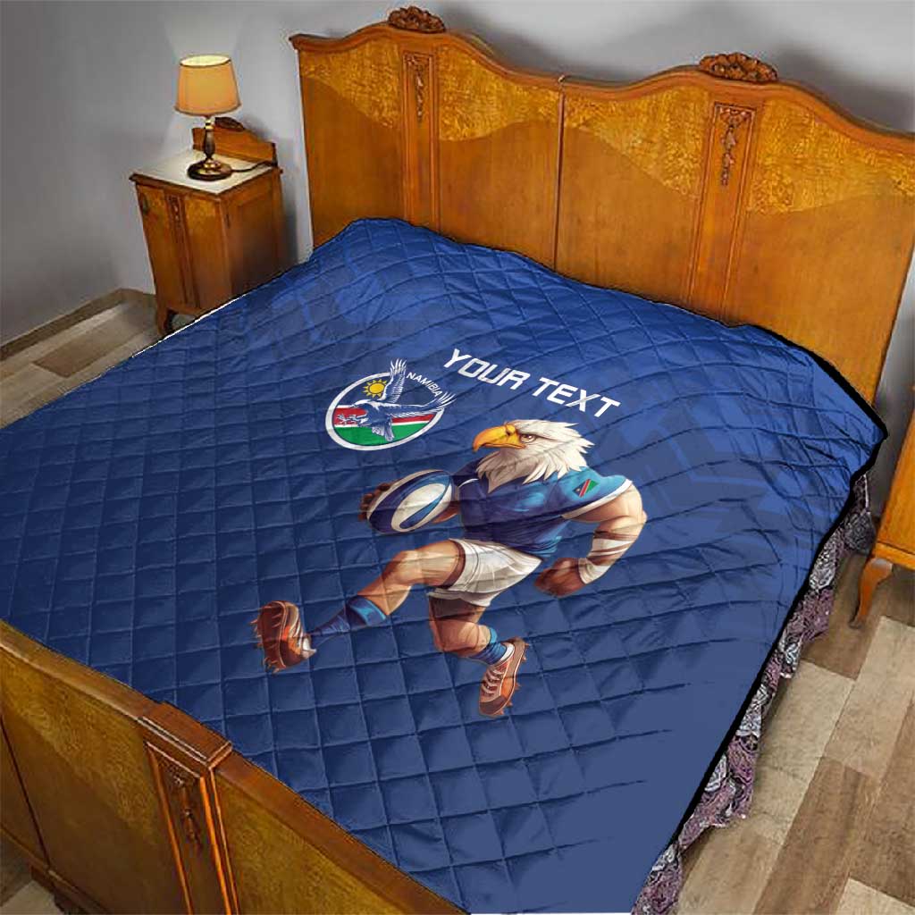 Namibia Rugby Custom Quilt Eagle Mascot - Sporty Style