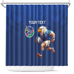 Namibia Rugby Custom Shower Curtain Eagle Mascot - Sporty Style