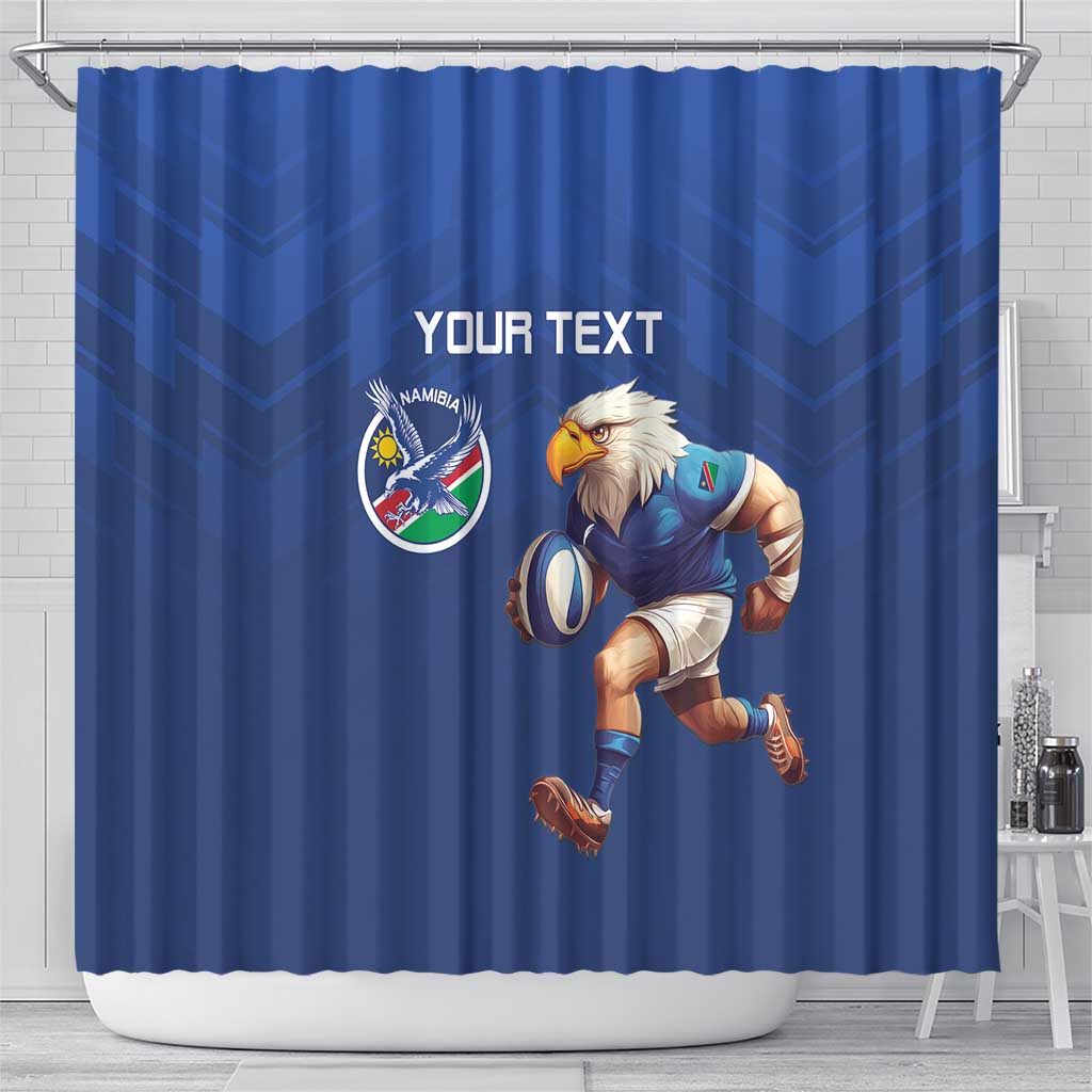 Namibia Rugby Custom Shower Curtain Eagle Mascot - Sporty Style