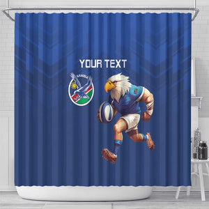 Namibia Rugby Custom Shower Curtain Eagle Mascot - Sporty Style