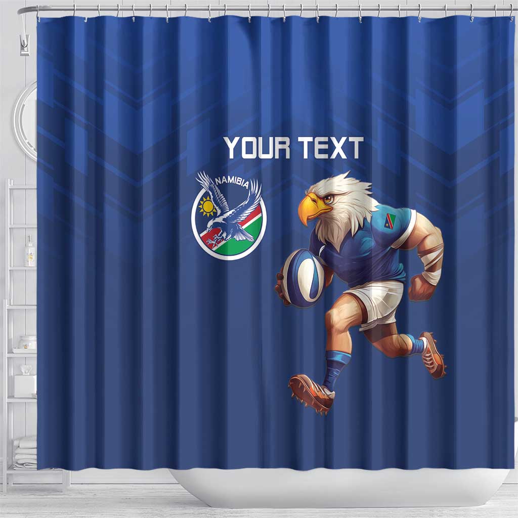 Namibia Rugby Custom Shower Curtain Eagle Mascot - Sporty Style