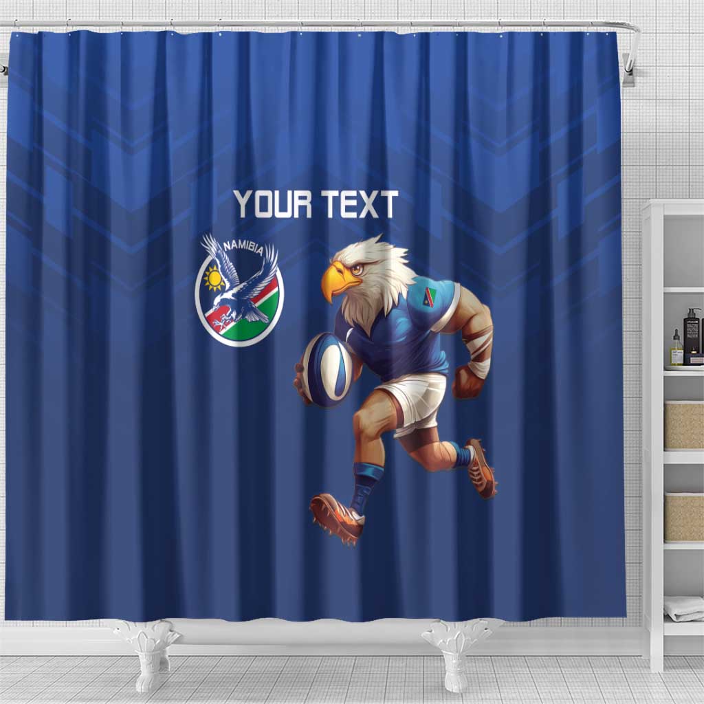 Namibia Rugby Custom Shower Curtain Eagle Mascot - Sporty Style