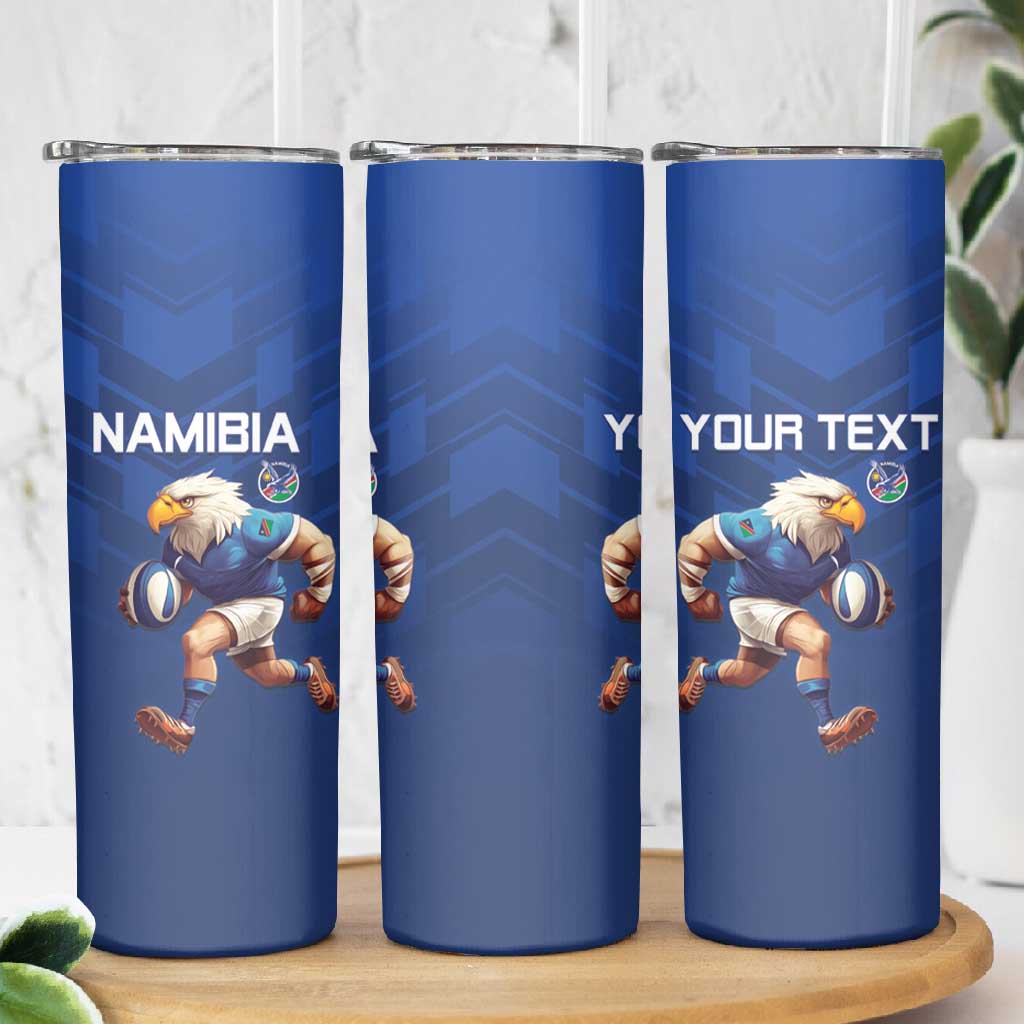 Namibia Rugby Custom Skinny Tumbler Eagle Mascot - Sporty Style