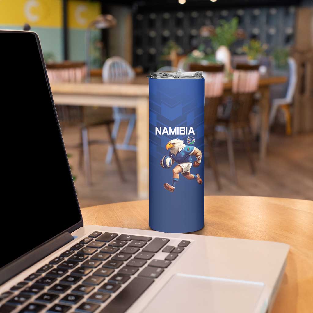 Namibia Rugby Custom Skinny Tumbler Eagle Mascot - Sporty Style