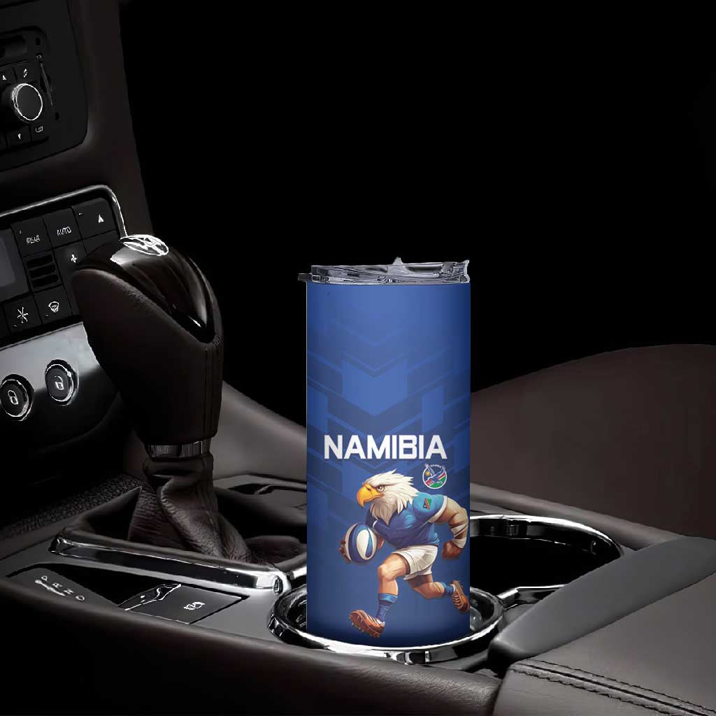 Namibia Rugby Custom Skinny Tumbler Eagle Mascot - Sporty Style