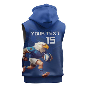 Namibia Rugby Custom Sleeveless Hoodie Eagle Mascot - Sporty Style - African Pride