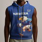 Namibia Rugby Custom Sleeveless Zip Hoodie Eagle Mascot - Sporty Style - African Pride