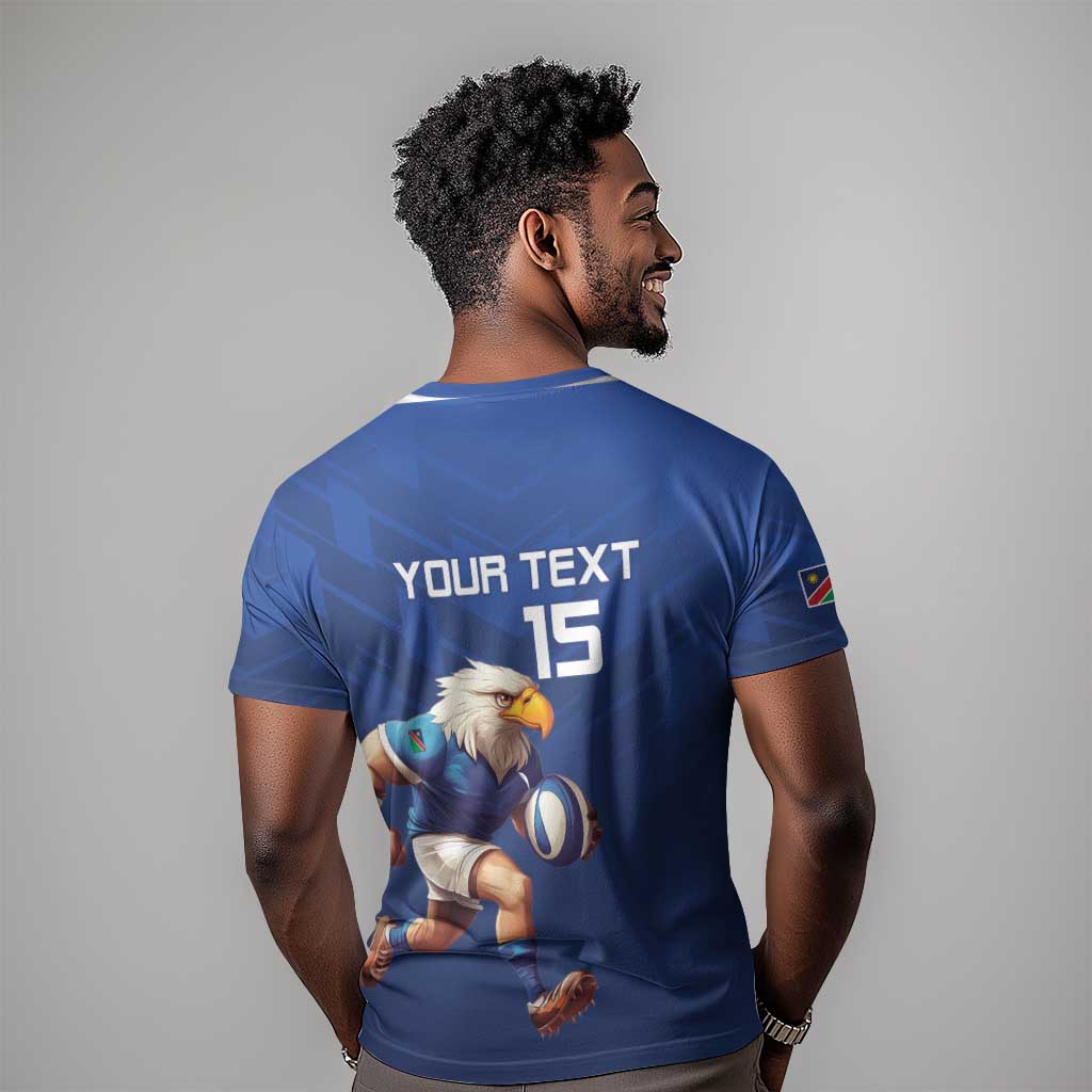 Namibia Rugby Custom T shirt Eagle Mascot - Sporty Style