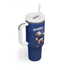 Namibia Rugby Custom Tumbler With Handle Eagle Mascot - Sporty Style