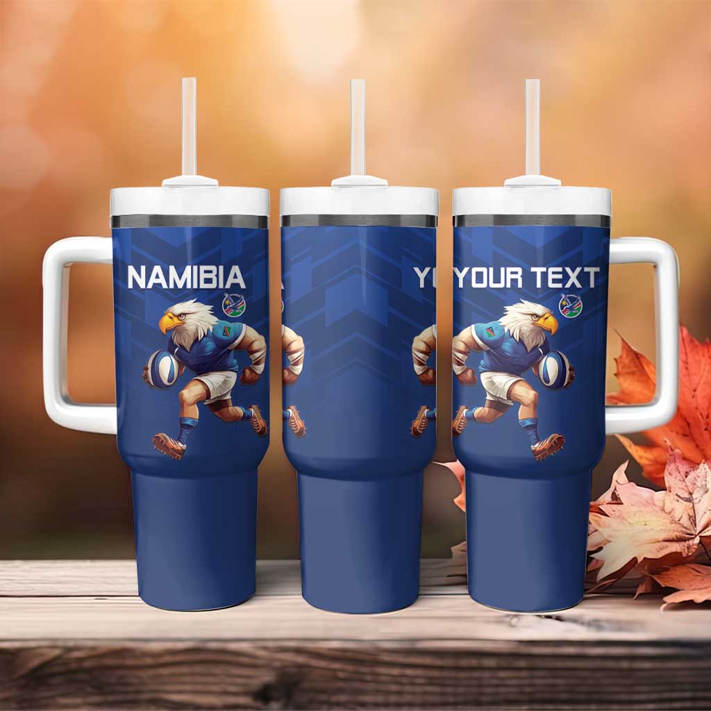 Namibia Rugby Custom Tumbler With Handle Eagle Mascot - Sporty Style