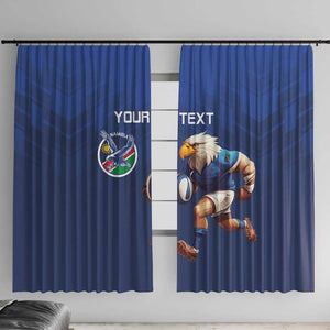 Namibia Rugby Custom Window Curtain Eagle Mascot - Sporty Style