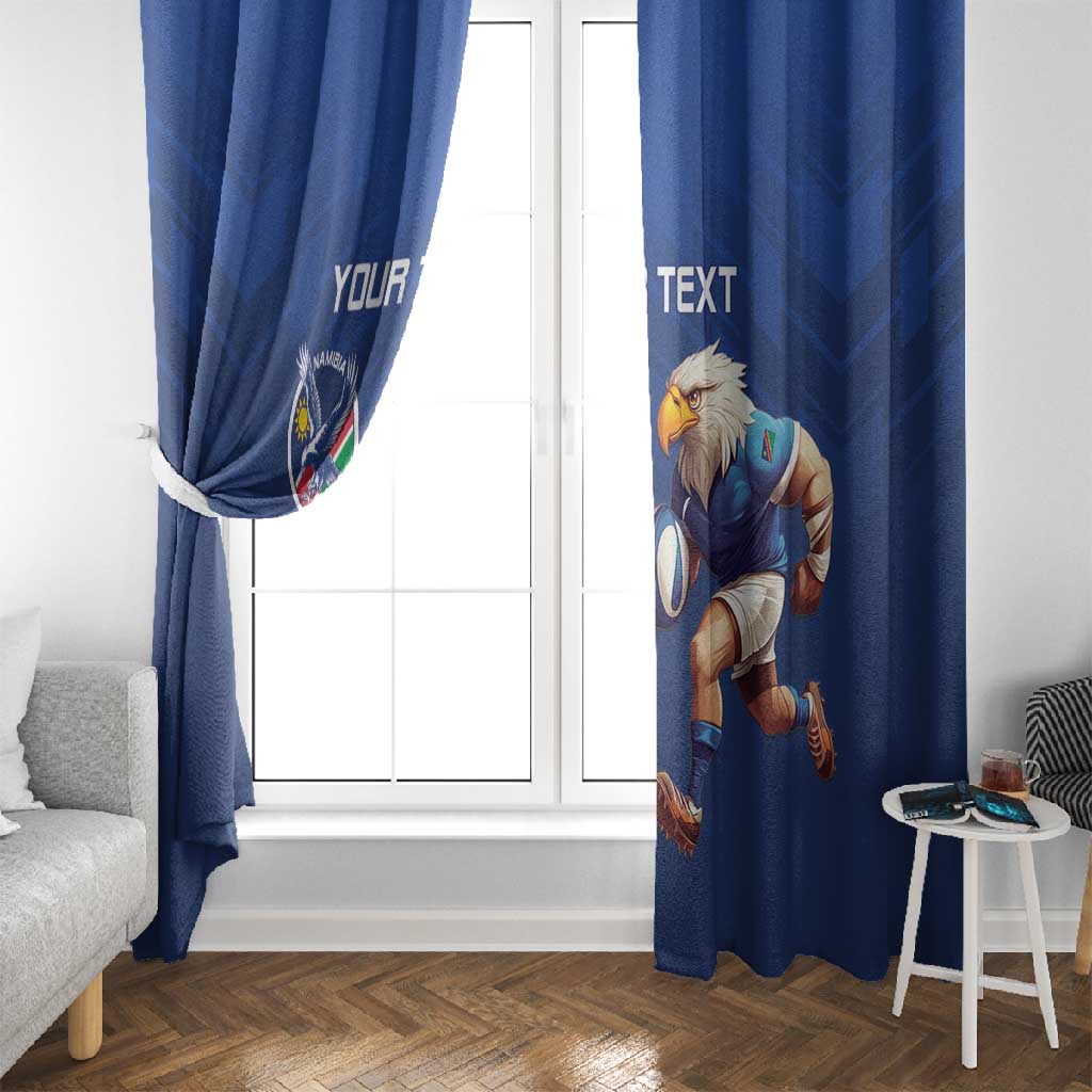 Namibia Rugby Custom Window Curtain Eagle Mascot - Sporty Style