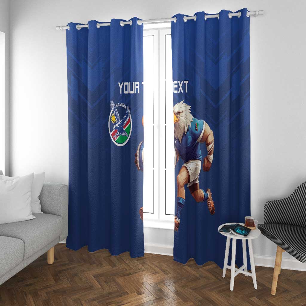 Namibia Rugby Custom Window Curtain Eagle Mascot - Sporty Style