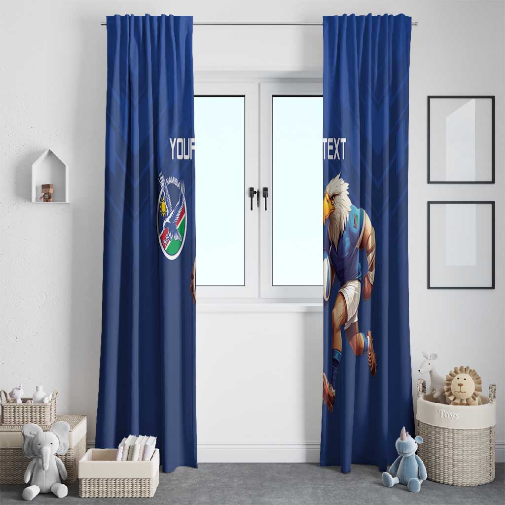Namibia Rugby Custom Window Curtain Eagle Mascot - Sporty Style