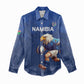 Namibia Rugby Custom Women Casual Shirt Eagle Mascot - Sporty Style LT15