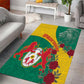 Personalised Togo Area Rug Coat Of Arms - African Mix Rose Pattern