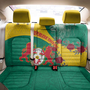 Personalised Togo Back Car Seat Cover Coat Of Arms - African Mix Rose Pattern
