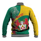 Personalised Togo Baseball Jacket Coat Of Arms - African Mix Rose Pattern