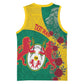Personalised Togo Basketball Jersey Coat Of Arms - African Mix Rose Pattern - African Pride