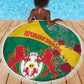 Personalised Togo Beach Blanket Coat Of Arms - African Mix Rose Pattern