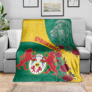 Personalised Togo Blanket Coat Of Arms - African Mix Rose Pattern
