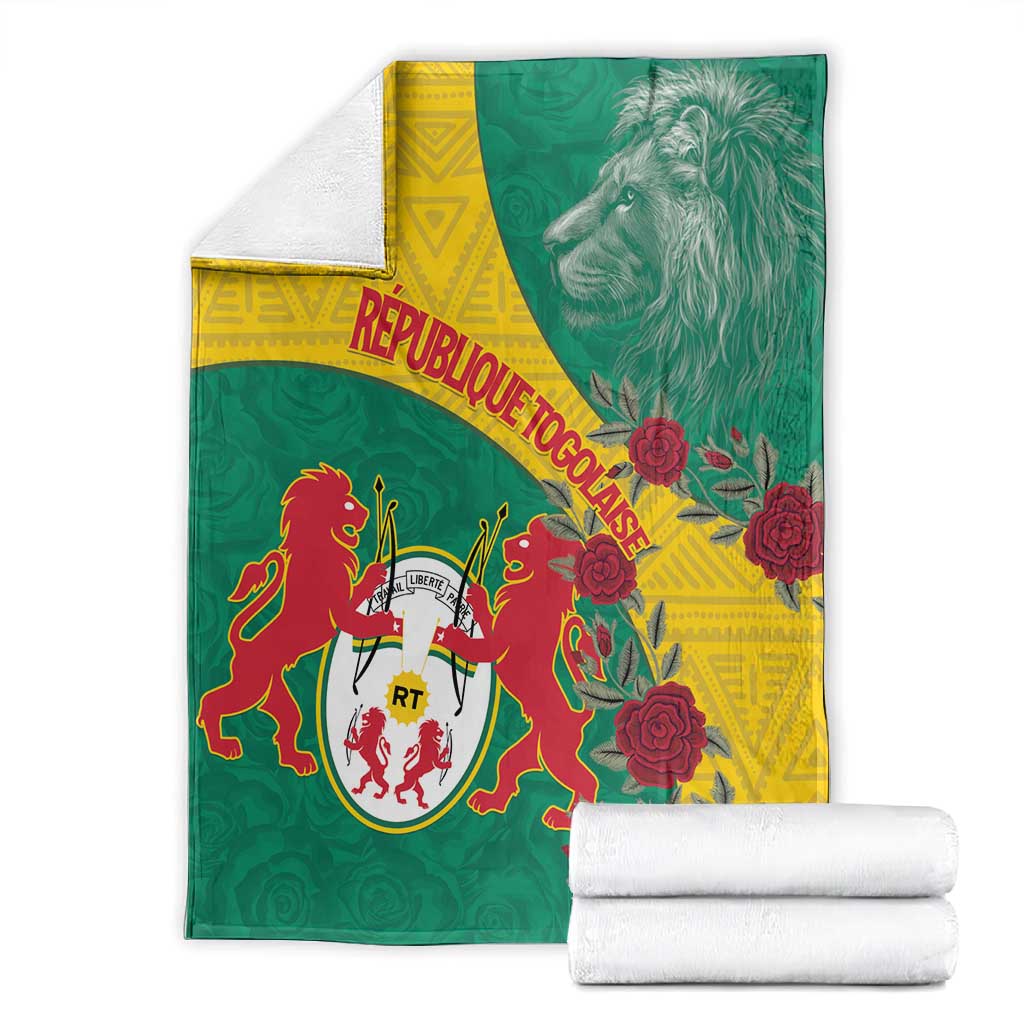 Personalised Togo Blanket Coat Of Arms - African Mix Rose Pattern