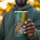 Personalised Togo 4 in 1 Can Cooler Tumbler Coat Of Arms - African Mix Rose Pattern