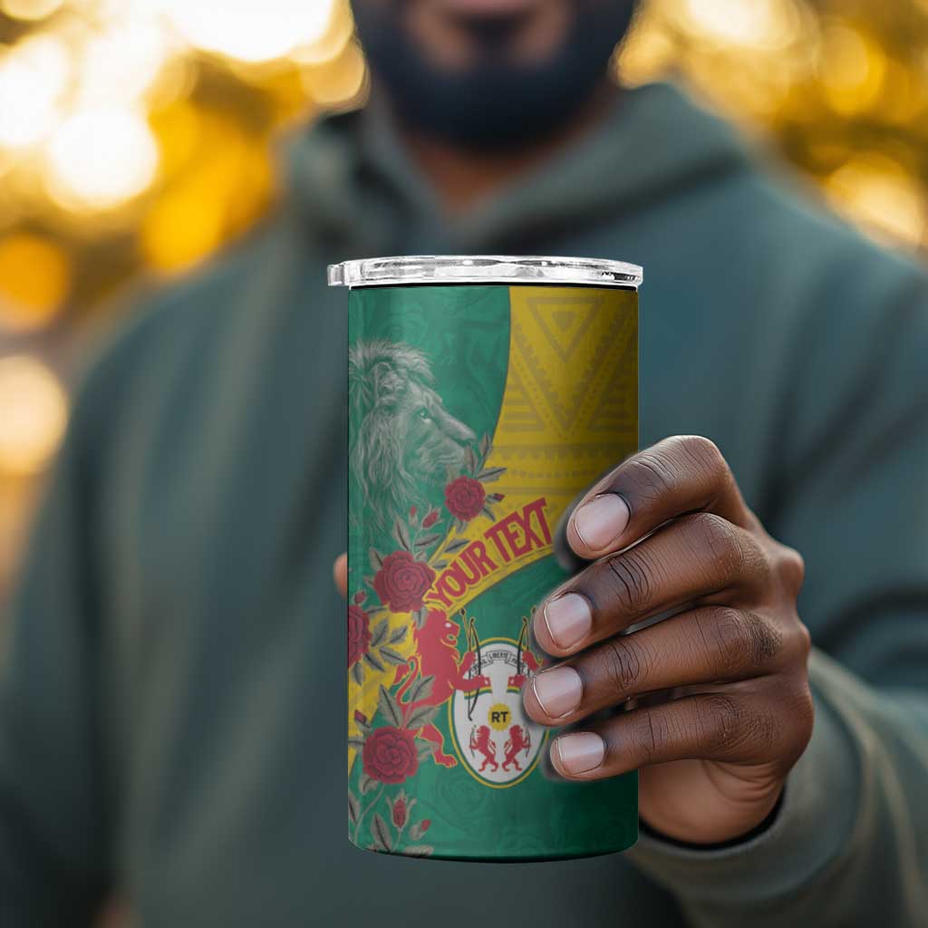 Personalised Togo 4 in 1 Can Cooler Tumbler Coat Of Arms - African Mix Rose Pattern