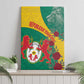 Personalised Togo Canvas Wall Art Coat Of Arms - African Mix Rose Pattern