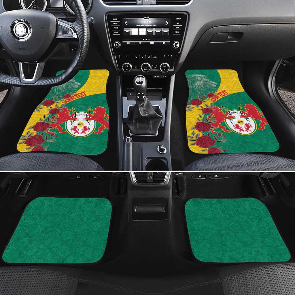 Personalised Togo Car Mats Coat Of Arms - African Mix Rose Pattern