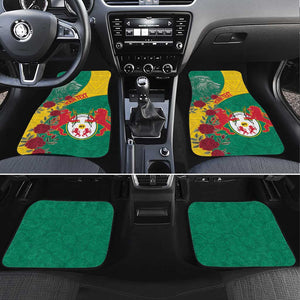Personalised Togo Car Mats Coat Of Arms - African Mix Rose Pattern