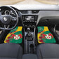 Personalised Togo Car Mats Coat Of Arms - African Mix Rose Pattern