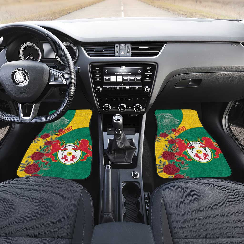 Personalised Togo Car Mats Coat Of Arms - African Mix Rose Pattern