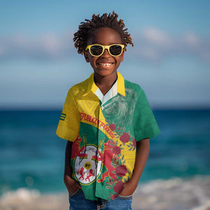Personalised Togo Kid Hawaiian Shirt Coat Of Arms - African Mix Rose Pattern