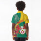 Personalised Togo Kid Polo Shirt Coat Of Arms - African Mix Rose Pattern